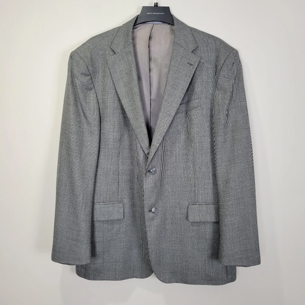 Oscar De La Renta Mens 100% Wool Blazer Gray 46L Sport Coat